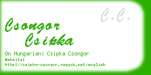 csongor csipka business card